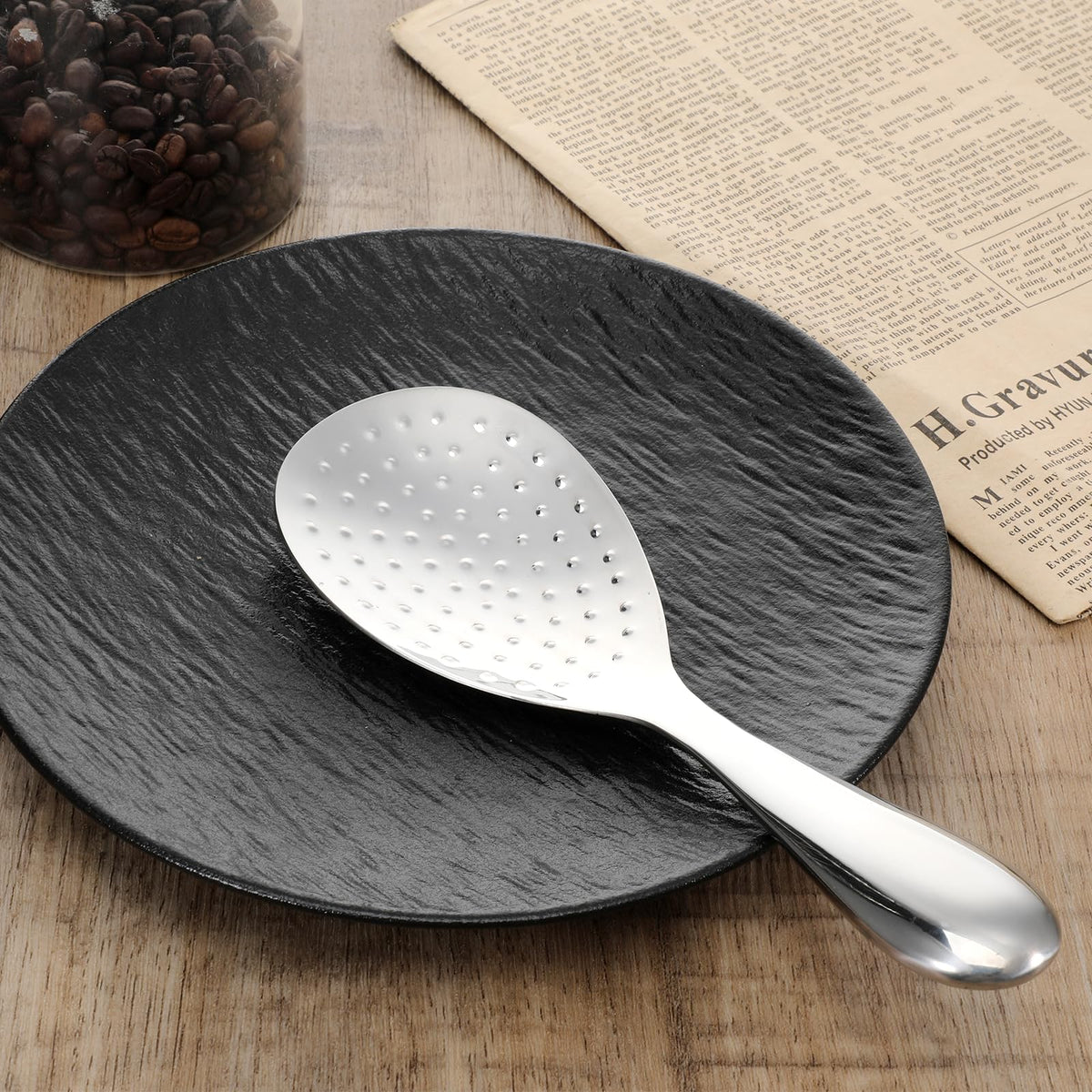 304 Stainless Steel Rice Paddle Spoon Spatula, 8-inch Long Non Stick Mirror Finish Stand-Up Design for Rice Mashed Potato Salads, Apply for Kitchen Home Restaurant Serving