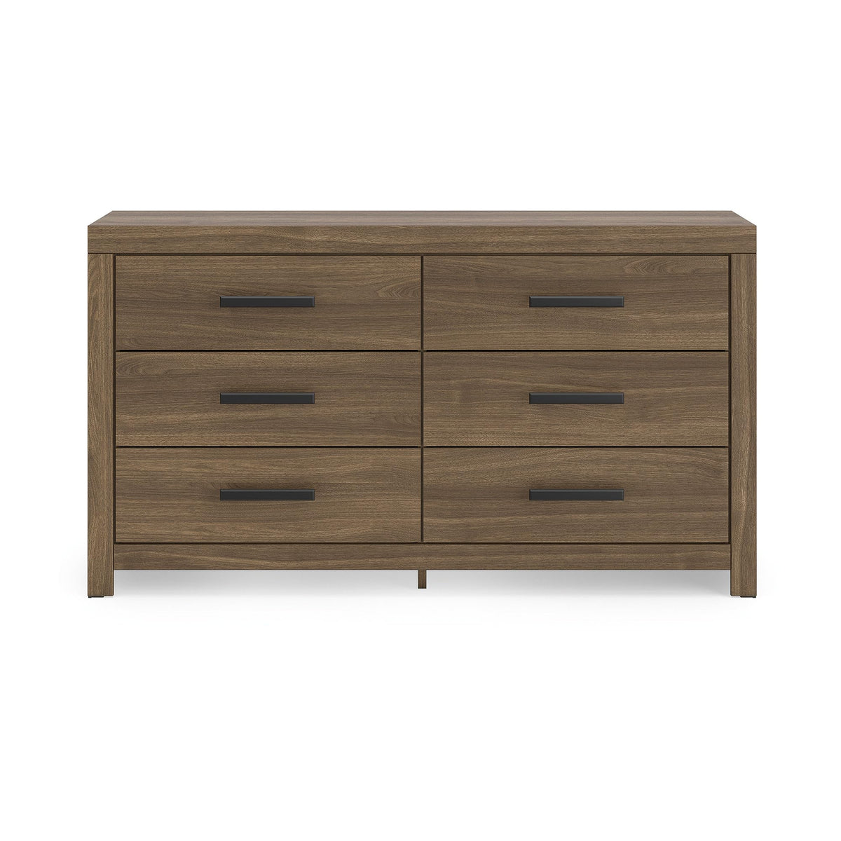Signature Design by Ashley Ryderton Rustic 6-Drawer Dresser with Safety Stop, Warm Brown