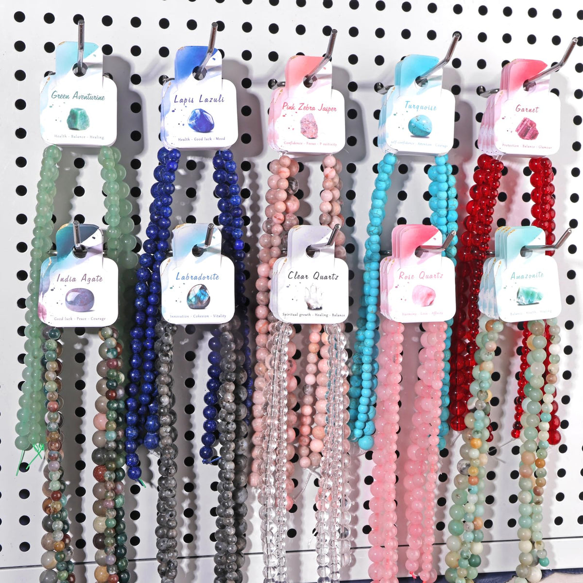 40pcs 10mm Natural Green Aventurine Gemstone Beads Healing Crystal Round Loose Stone Beads for Jewelry Making, Crystal Stone Beads for Bracelets Necklace Earrings Making