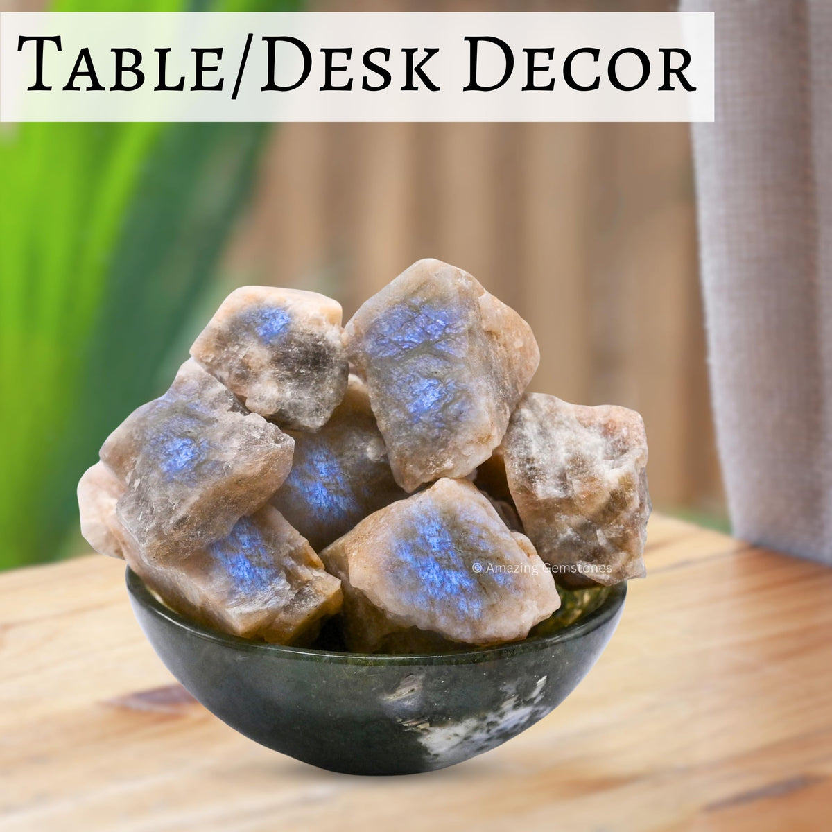 Amazing Gemstone Sun Moonstone Raw Crystals and Healing Stones, Natural Rocks for Tumbling and DIY Raw Stones and Crystals (2 Pieces)