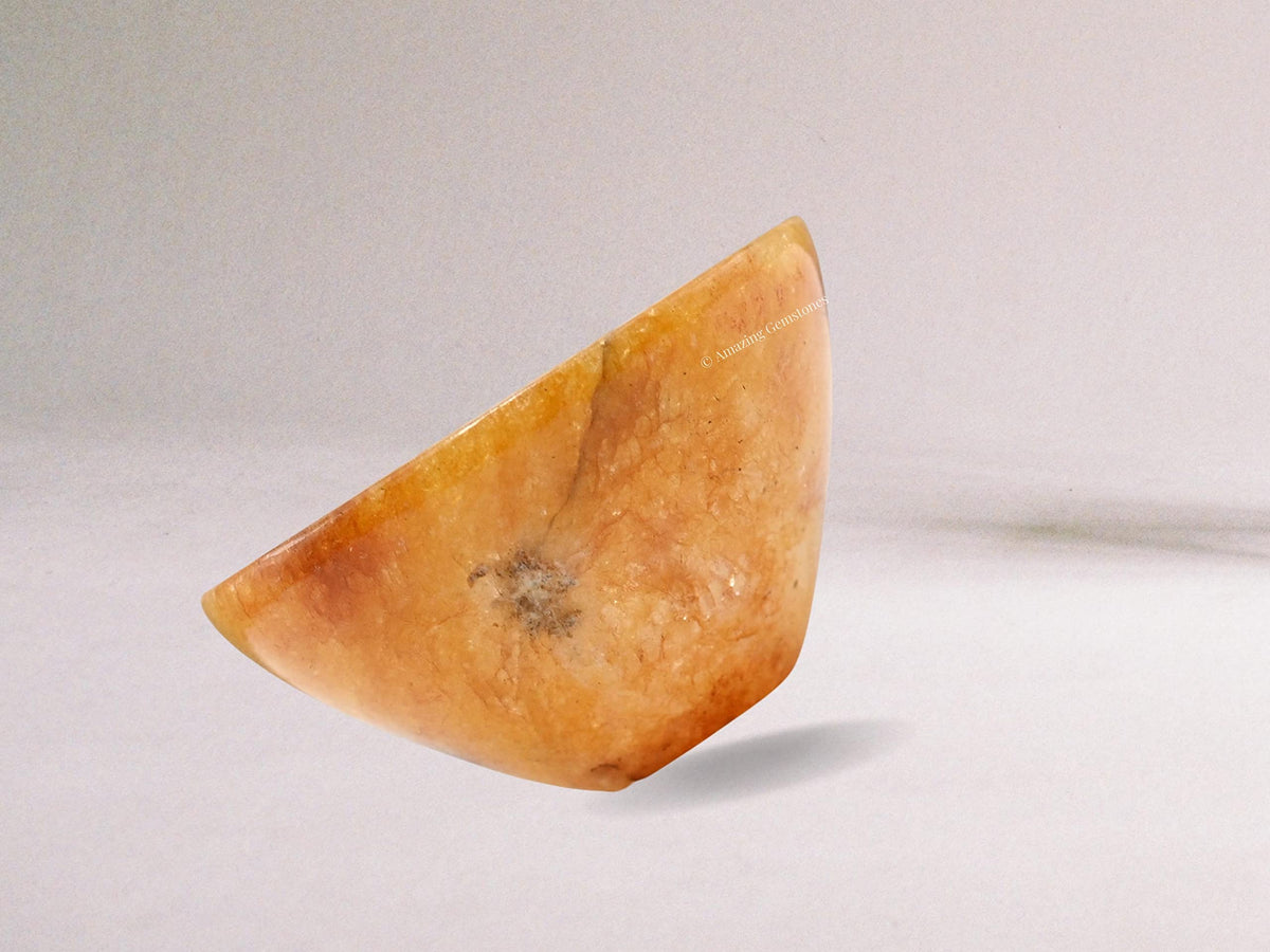 Golden Quartz Crystal Bowl - 2 Inch Decorative Bowls for Room and Home Decor - Gemstone Healing Crystals for Elegant Display, Positive Energy Balance and Gift