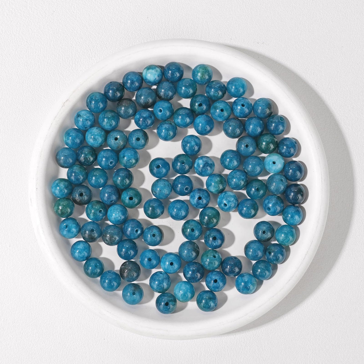 Raicegs 100pcs 8mm Apatite Beads Natural Gemstone Beads Round Loose Beads for Jewelry Making DIY Bracelets Necklace