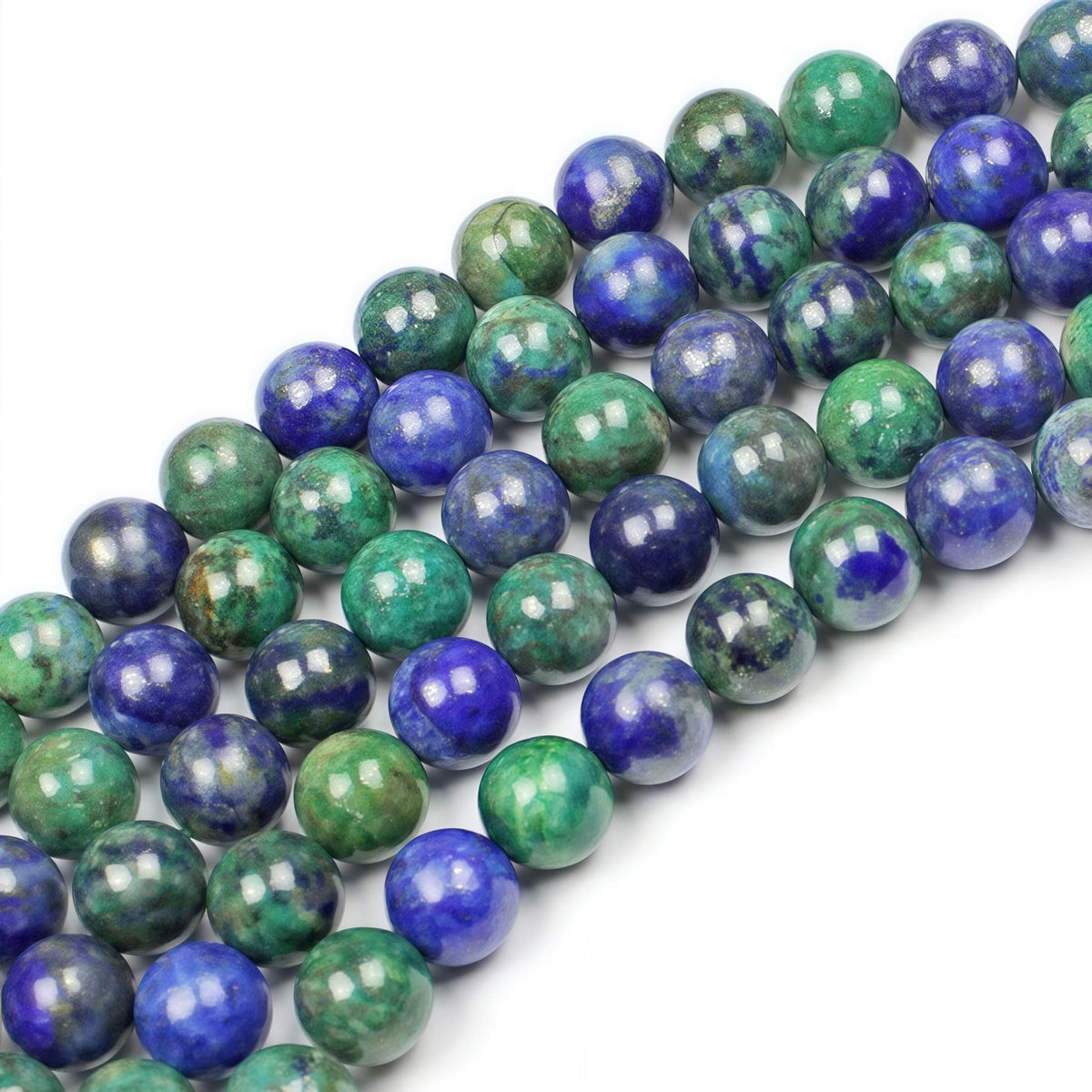 MJDCB 5A Natural Phoenix Lapis Lazuli Round Loose Beads for Jewelry Making DIY Bracelet Necklace 15'' (8mm)