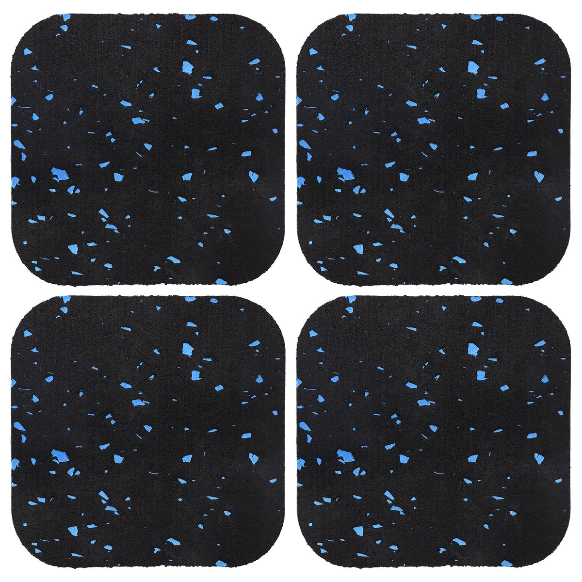 4Pcs Treadmill Mats, Coolrunner High Density Equipment Pads Noise Reduction for Floor Protection, Washing Machine Pads, Anti Vibration Rubber mats for Stationery Bike, Rowing Machine, Home Gym Station