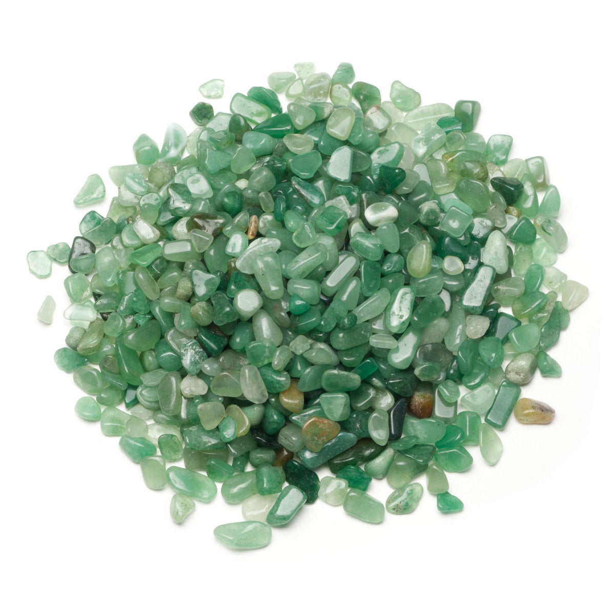 Cherry Tree Collection 1/2 Pound Polished Tumbled Gemstone Chips, Pebbles, Crystal Chips Bulk for Jewelry Making, Healing, Plants, Succulents, Aquariums, Decoration, Chakra (Green Aventurine)
