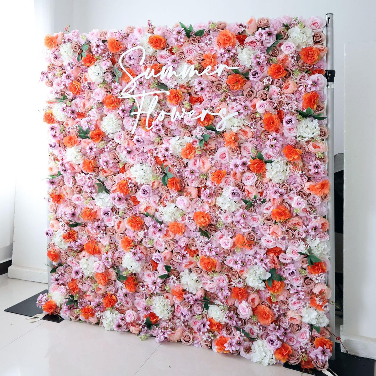 UYCVT Artificial Flower Wall Backdrop Panels,Light Pink Lavender Flowers Handmade Romantic Large Wedding Backdrop 3D Floral Wall Fabric Flower Wall for Party Bridal Wedding Bac-1m*1m/3.28 * 3.28FT