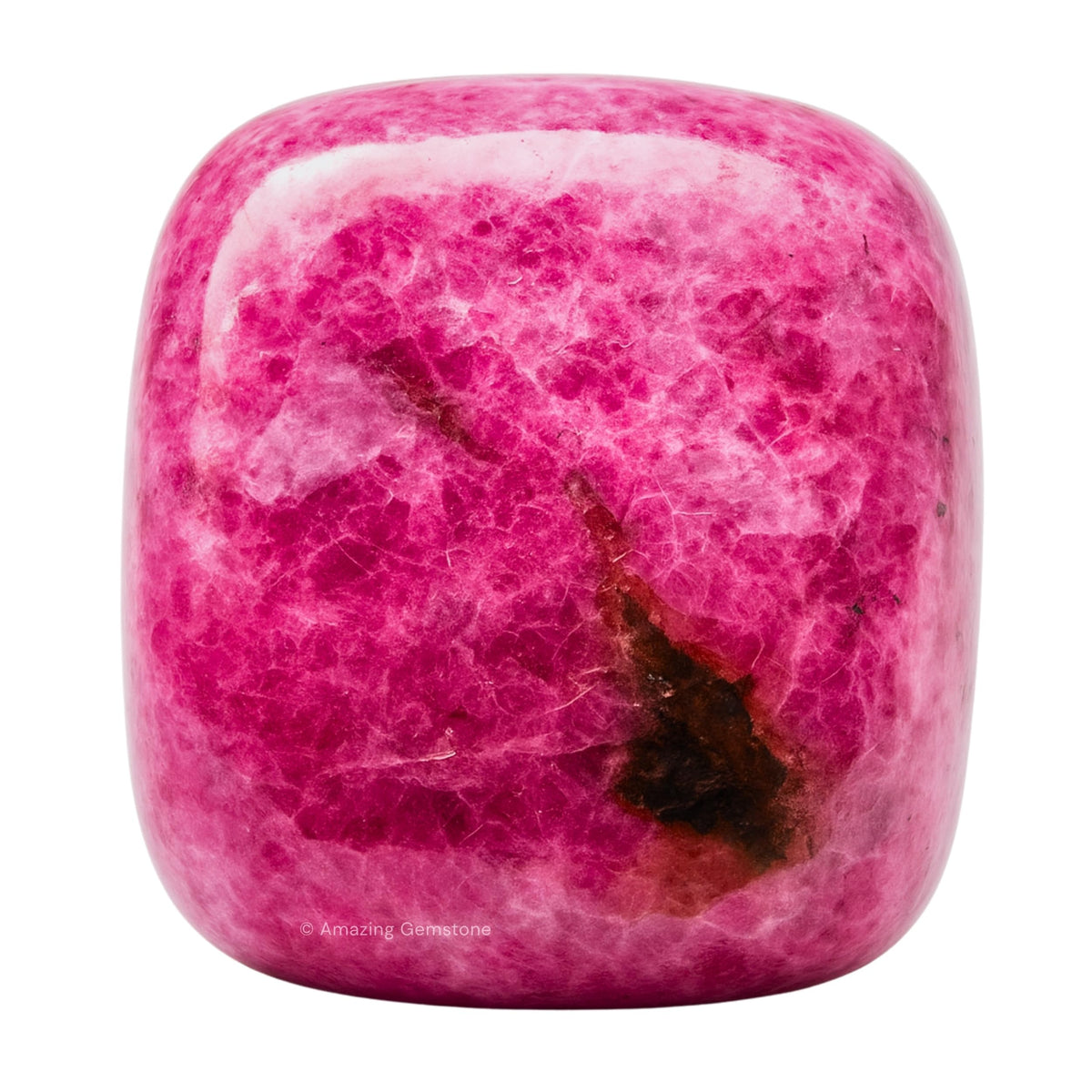 Rhodonite Crystals and Healing Stones Tumbled - 1 oz Rhodonite Stone Gem Stones, Natural Healing Stones for Energy Balance, Stress Relief - Premium Polished Gems Rocks for Meditation and Wellness