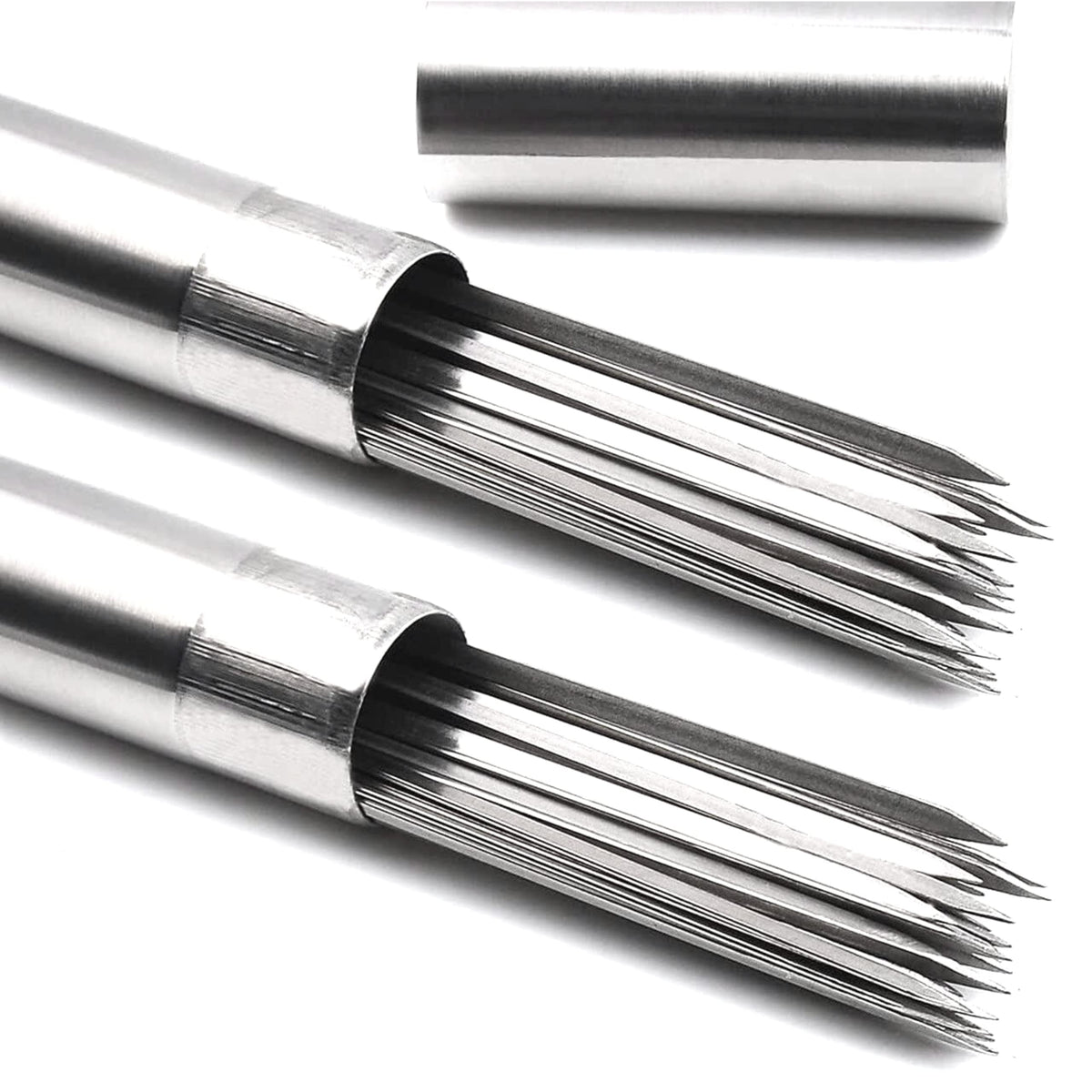 Killer's Instinct Outdoors Flat Metal Grilling Skewers Wider Thicker Stainless Steel Reusable BBQ Sticks Barbecue Skewers 14’’0.16’’0.05’’ Set of 24 Barbecue Metal Kebab Sticks For Grill
