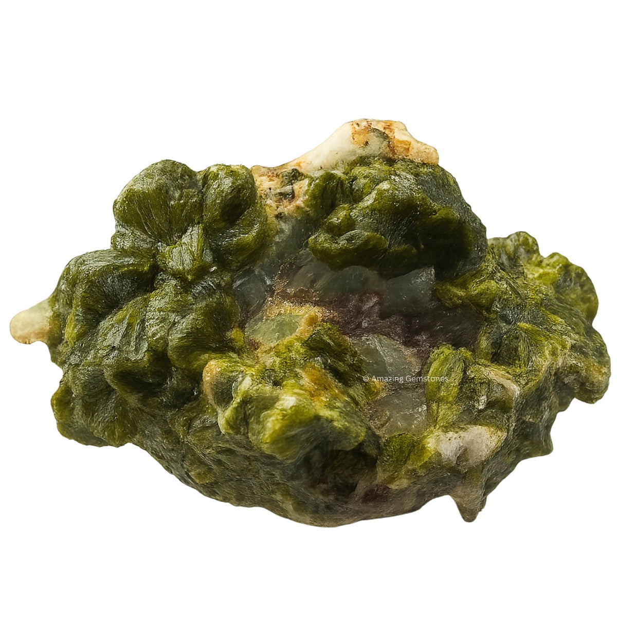 Amazing Gemstone Epidote Crystals and Healing Stones Mineral Specimen - Premium Semi Precious Gem Stones for Spiritual Growth - Geode Cluster for Meditation,Chakra Balance,and Energy Enhancement (M)
