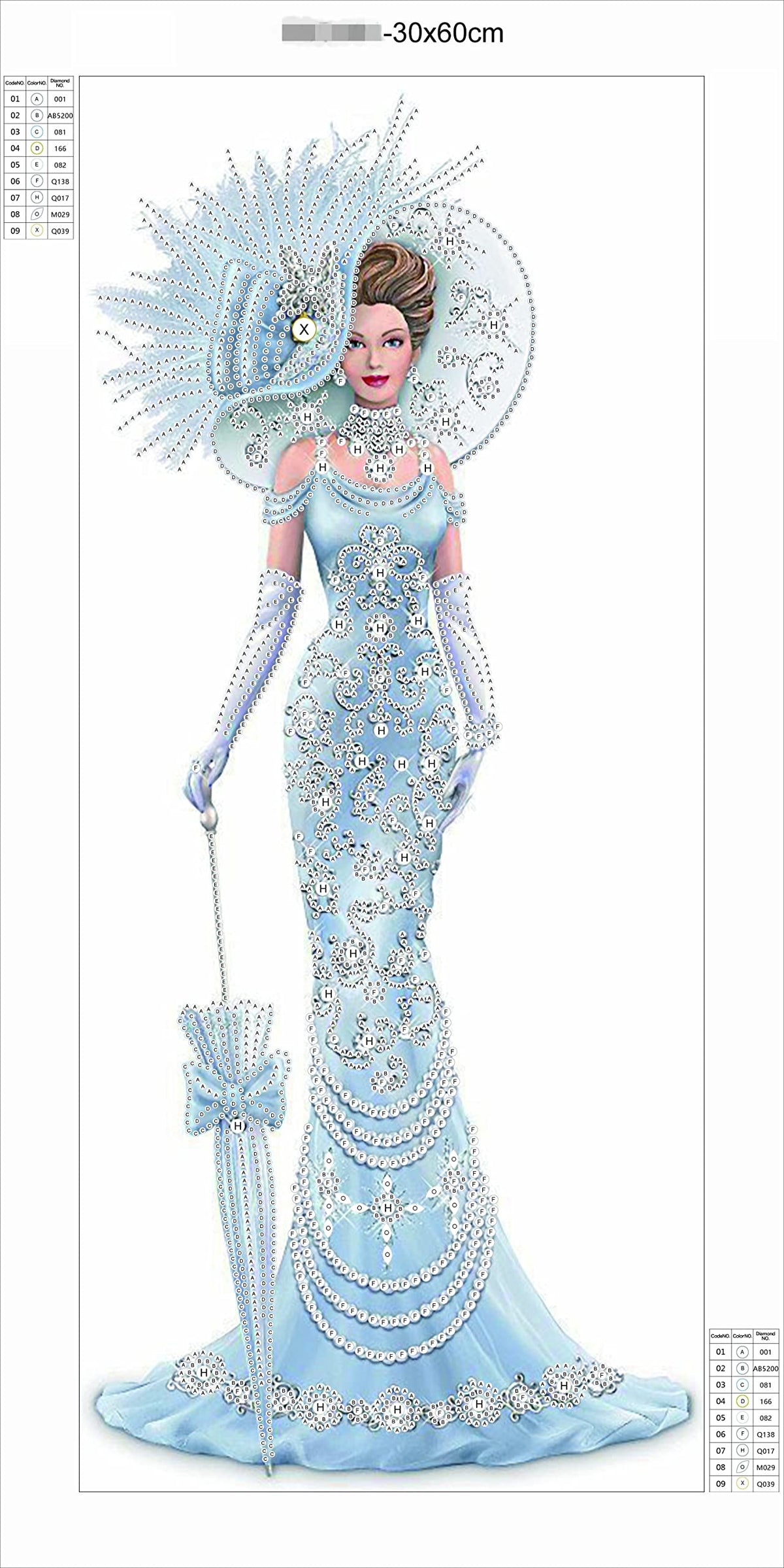 VAVCASE 2 Pack DIY 5D Diamond Art Painting Kits, Special Shaped Rhinestones, Partial Drill Lady with Hat Crystal Diamond Art Crafts Kits (12x24 inch)