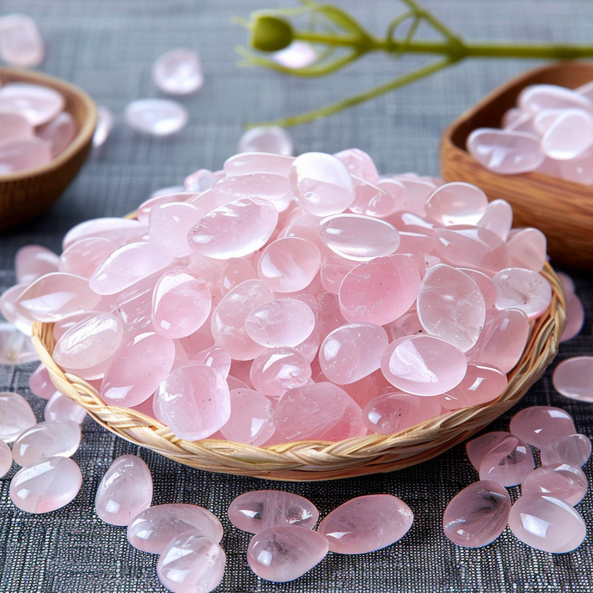 SigMntun Polished Rose Quartz Crystal Chips 200 Pcs - 0.3" 10 oz Tumbled Stone Chips Crushed Sea Glass Stones Healing Reiki Crystal Jewelry Making Home Decoration