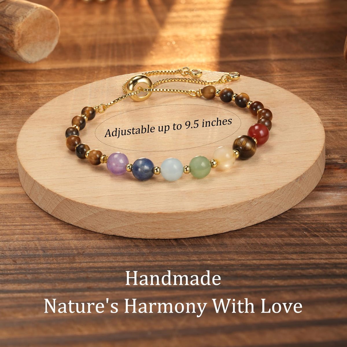 LAVEIR Chakra Bracelets for Women, Crystals and Healing Stones Crystal Bracelet Healing Bracelet for Women Spiritual Gifts Relaxing Gifts Yoga Meditation Anxiety Jewelry