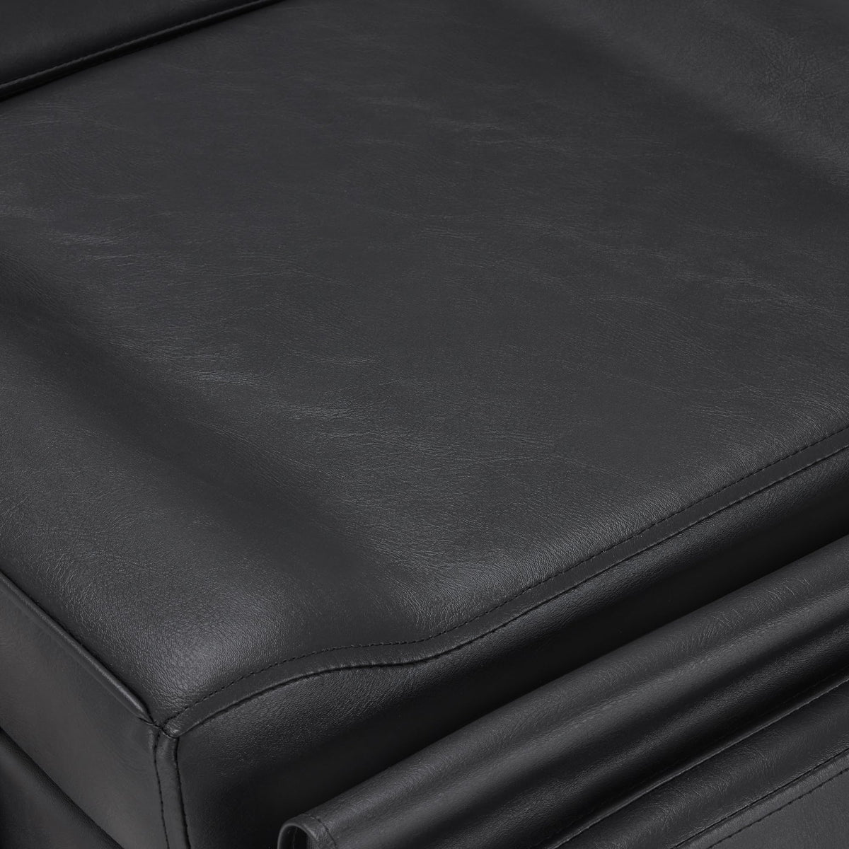 BarberPub Fully Electric Beauty Bed, 3-Motor Salon Spa Chair with Foot-Controlled Wheels, Adjustable Height, Backrest & Leg Rest – PVC Leather, Professional Facial & Treatment Table 2754 (Black)