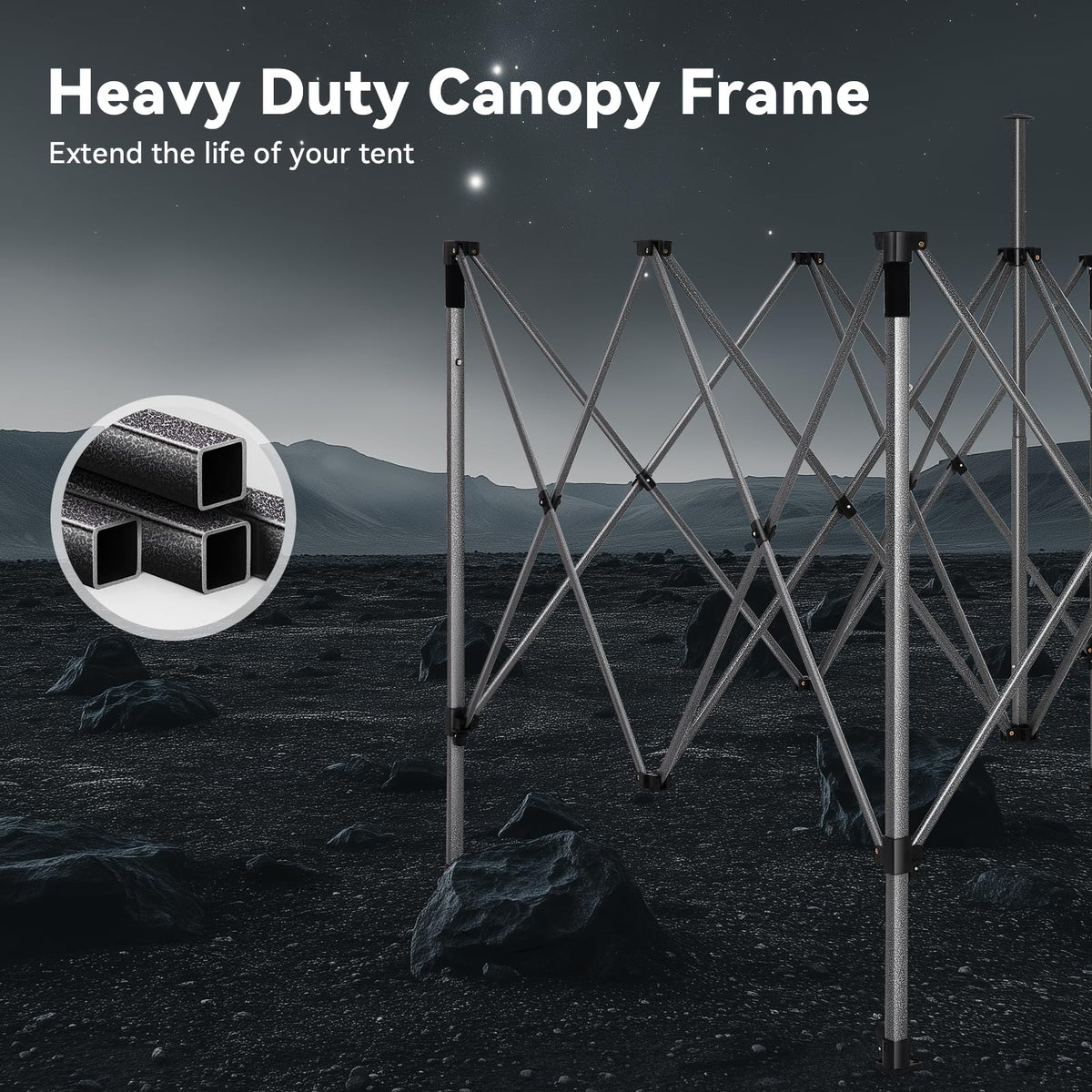 COBIZI 10x15 Pop up Canopy Tent Heavy Duty, Easy Set-up Commercial Outdoor Party Tent, 100% Waterproof Wedding Tents Gazebo, 3 Height Adjustable with Wheeled Bag, Black