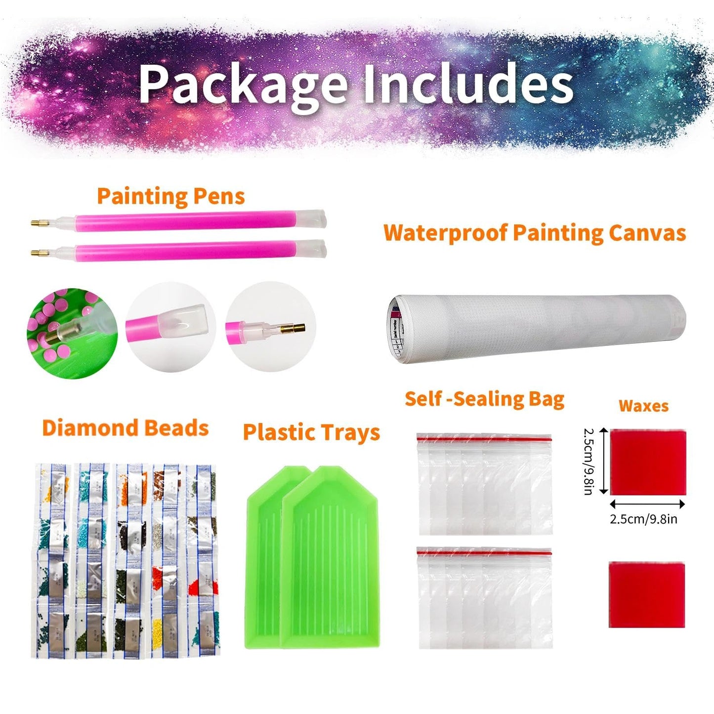JATOK Large Diamond Art Kits for Adults, Full Round Drill Owl 5D Diamond Painting Kits for Beginners, DIY Gem Art Crafts Picture for Gift Home Wall Decor, 40x70cm/15.7x27.5inch