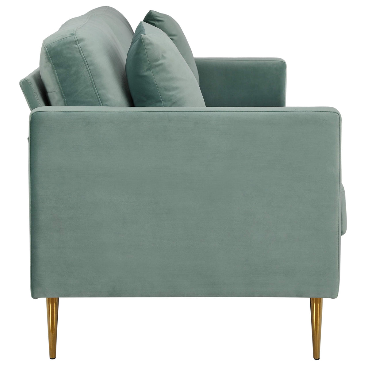 CosmoLiving by Cosmopolitan Highland Sofa Couch with Pillows, Green