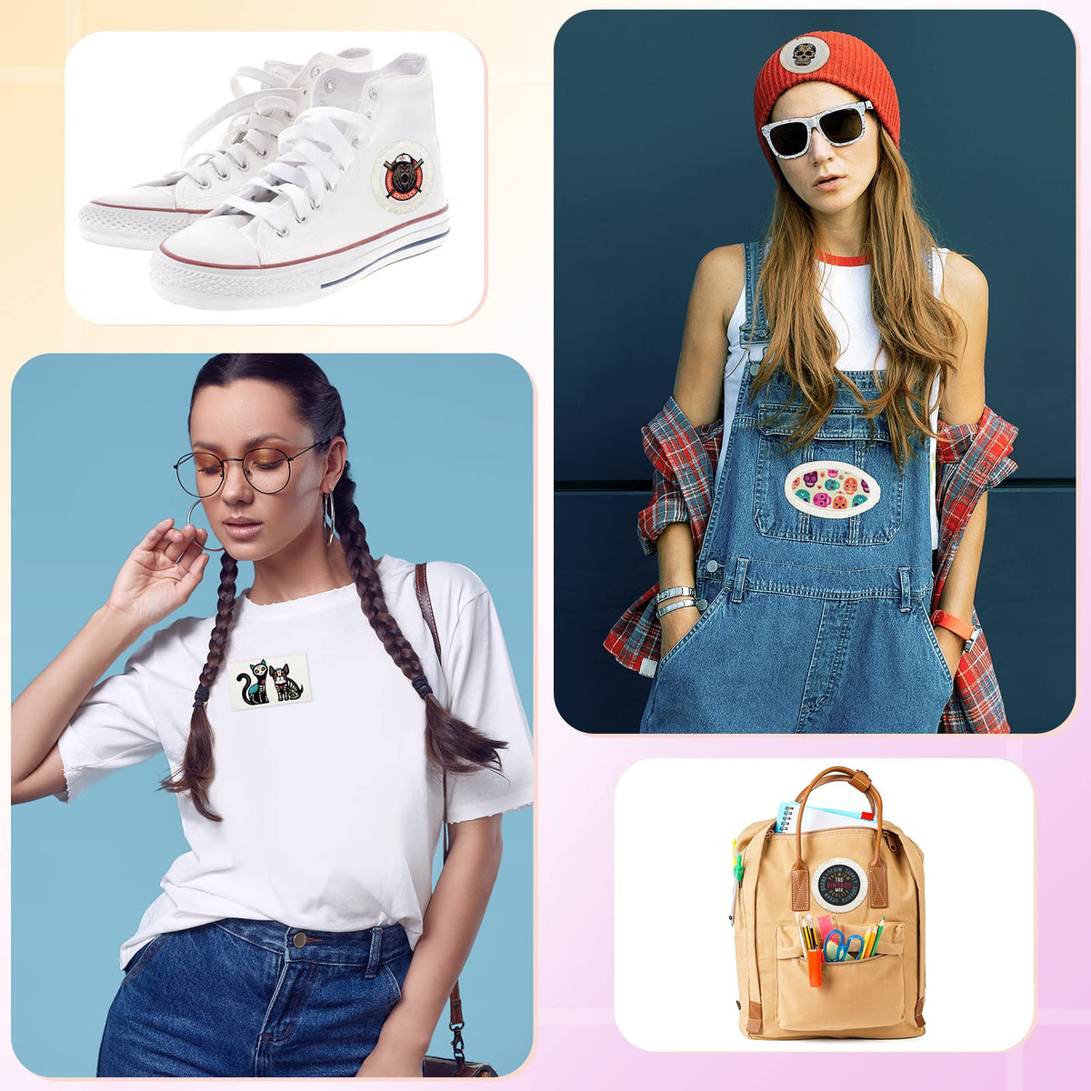 25 Pieces Sublimation Hat Patches Distressed Sublimation Patches Iron on Blank Patches Fabric Repair Sublimation Blank Patch Patches for Hats Clothes Uniforms Jeans Backpacks Dog Vest