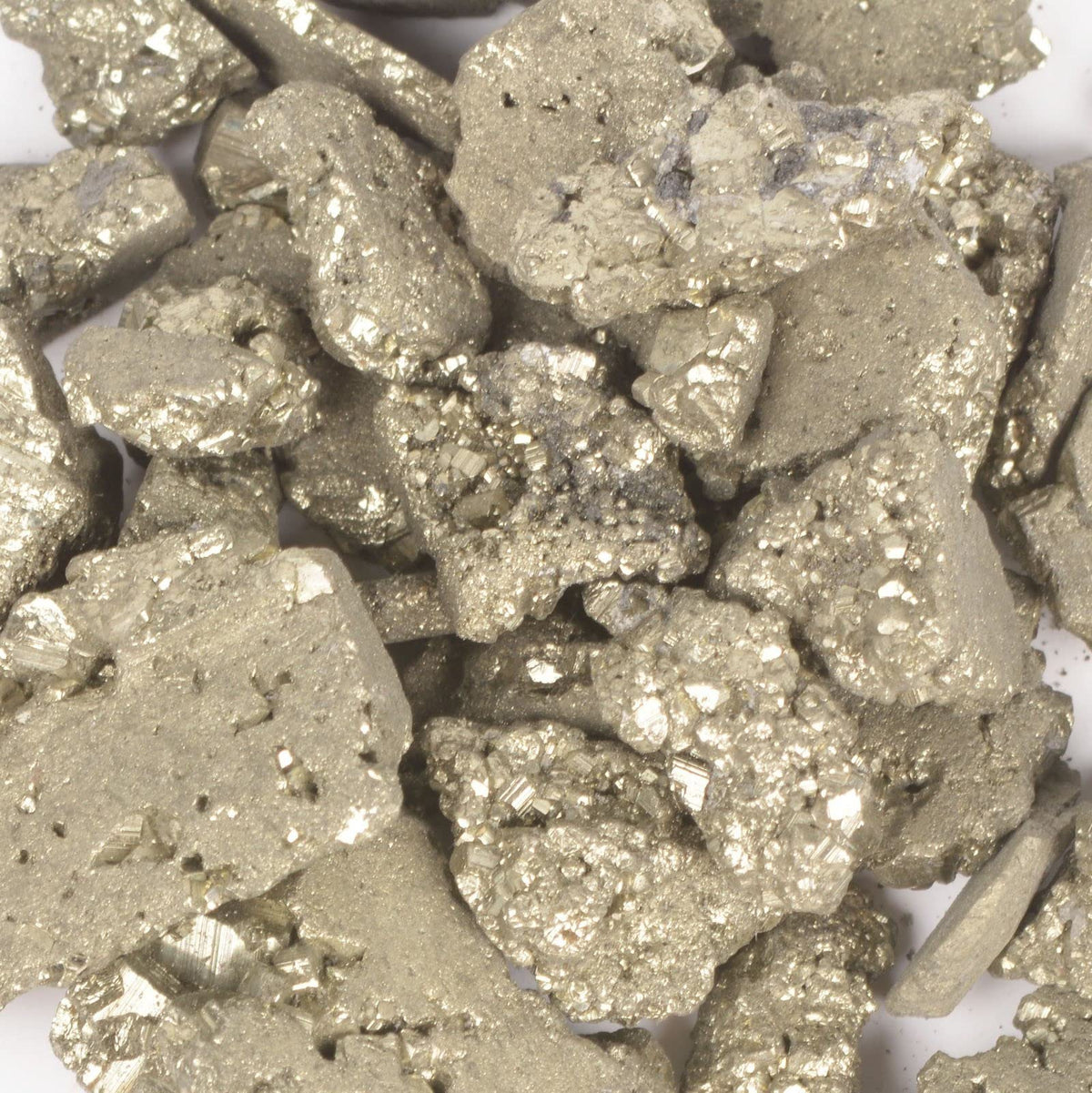 Natural Large Raw Pyrite Polished Chips Crushed Tumbled Stone Crystal Healing Embellishments 100 grams