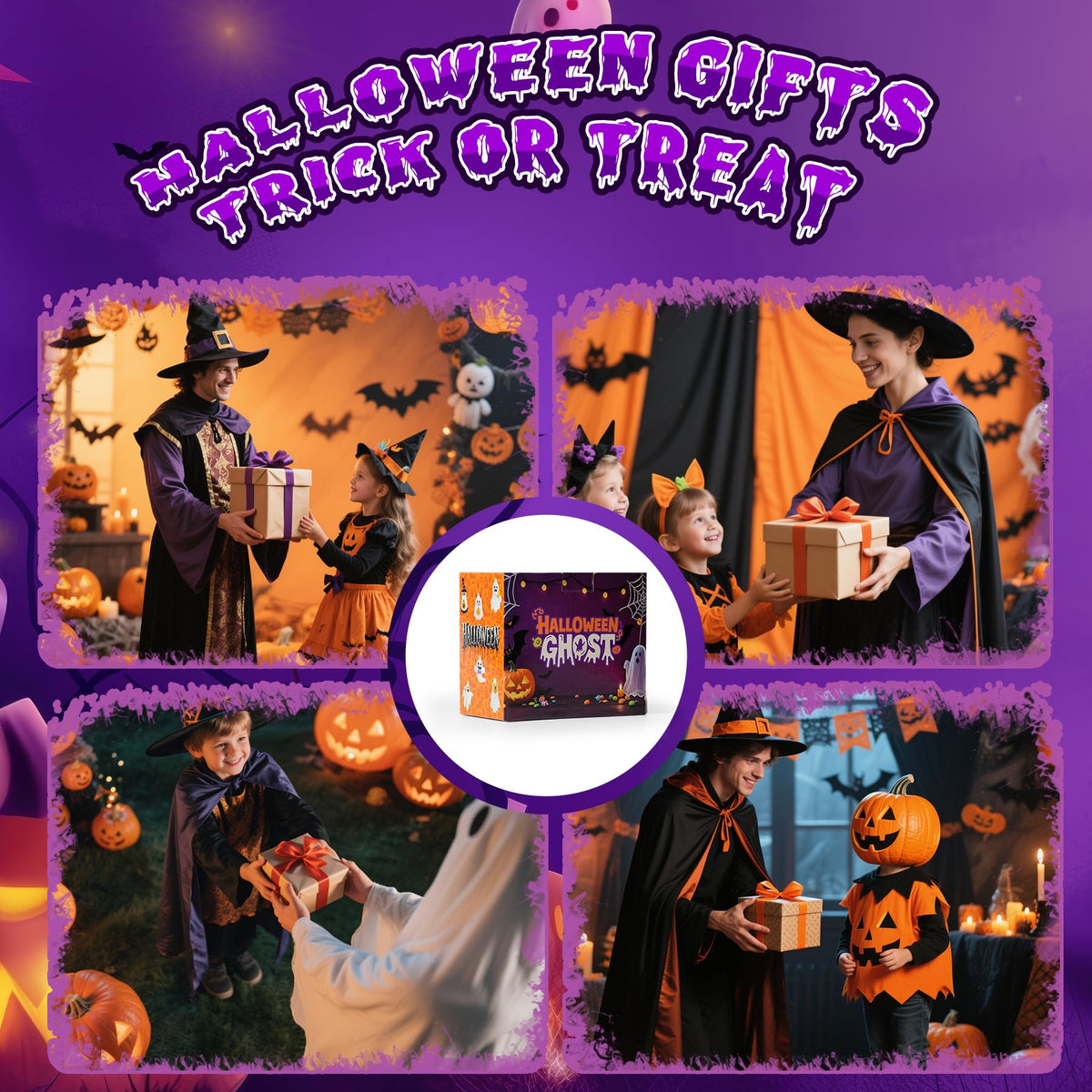 compareye Ghost Figures 48 Pcs - Halloween Party Favors, 1.6" Mini Ghost Figures for Dollhouse Decor, Trick or Treat Gift for Kids Gifts for Boys, Girls, Teens