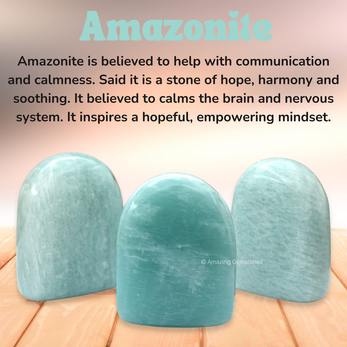 Amazing Gemstone Amazonite Crystal Standing Palm Stone - Amazonite Palm Stones and Crystals, A++ Grade Gemstones and Crystals - Healing Crystals and Healing Stones Office Home Decor Gifts