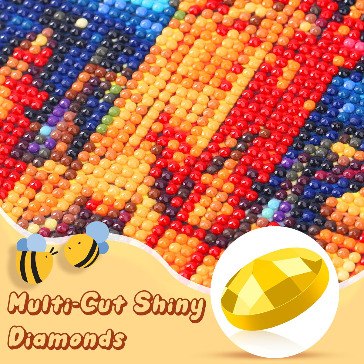 QACEYID Diamond Painting Kits Farm Cow 12x16 inch Full Diamond Canvas DIY Sparkling Gemstone Art Painting, Stress Relief Crafts, for Family Interactive Room Decor Home Decor