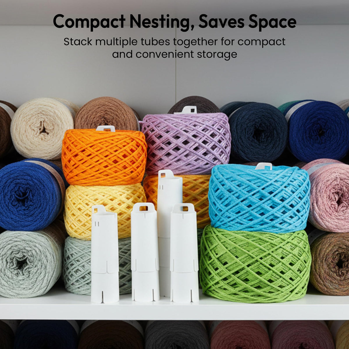 Etcokei Electric Yarn Winder M1 & 9pcs Ball Tube, Compact Cake Winder for Neat Storage & Tangle-Free Knitting/Crocheting, Yarn Winding Tube Yarn Storage Organiazer