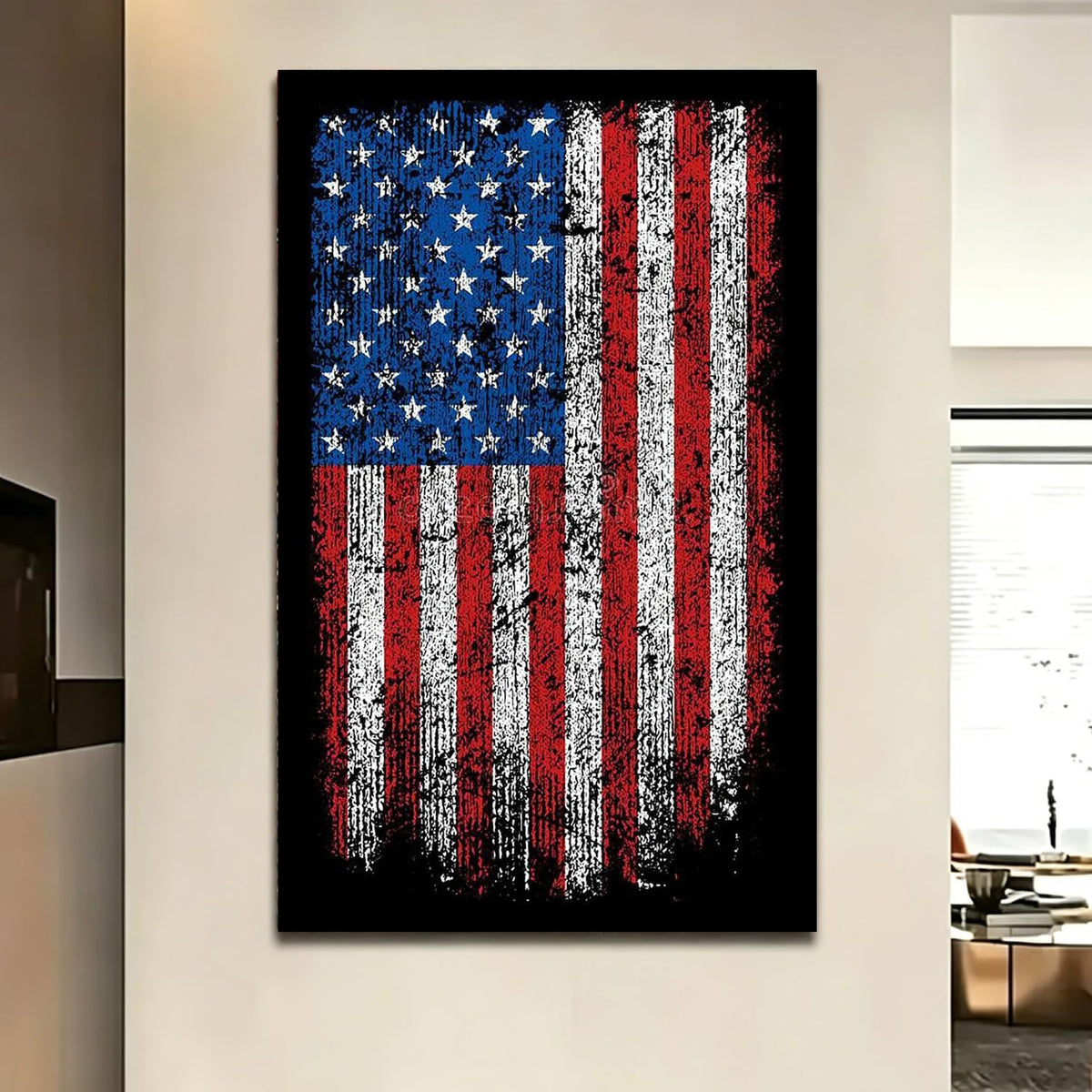 DIY 5D Diamond Art Painting by Number Kits for Adults American Flag 12X18 Painting Cross Stitch Full Drill Crystal Rhinestone Embroidery Pictures Arts Craft for Home Wall Decor