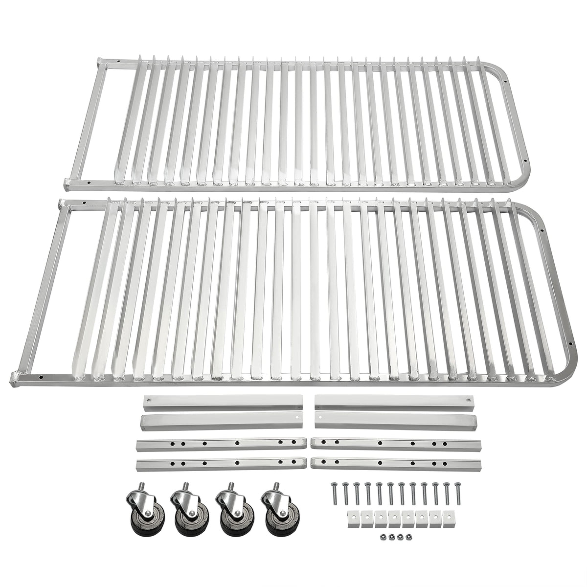 HECASA Adjustable Bun Pan Rack 25 Tier with Brake Wheels, Bakery Sheet Rack for Foodservice, Kitchen,Restaurant, Pizzeria, Hotel, Home, Aluminum, 24.72" L x 20.5" W x 58''H Oxidation