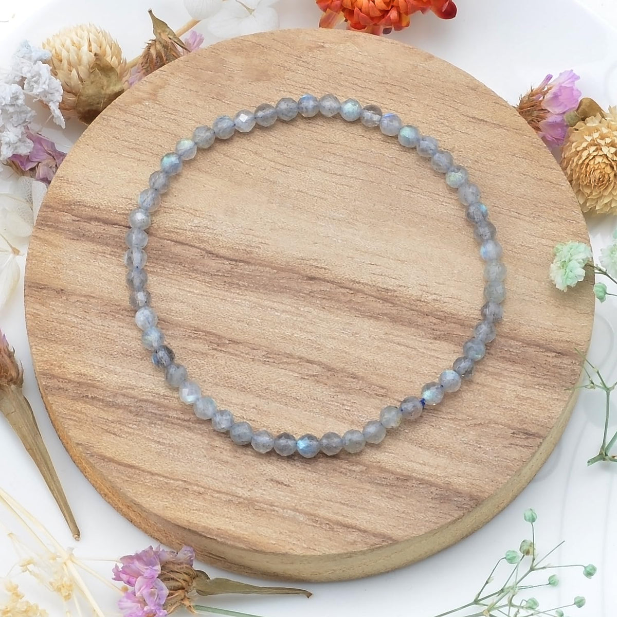 MASSIVE BEADS Natural Genuine Gemstone Beads Healing Crystal Chakra Reiki Jewelry Faceted Round Beads Bracelets (Labradorite, 3mm)