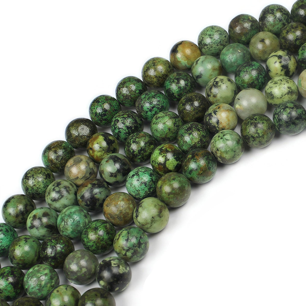 MJDCB Natural African Turquoise Beads Round Loose Stone Beads for Jewelry Making DIY Bracelet Necklace Accessory 15" (8mm)