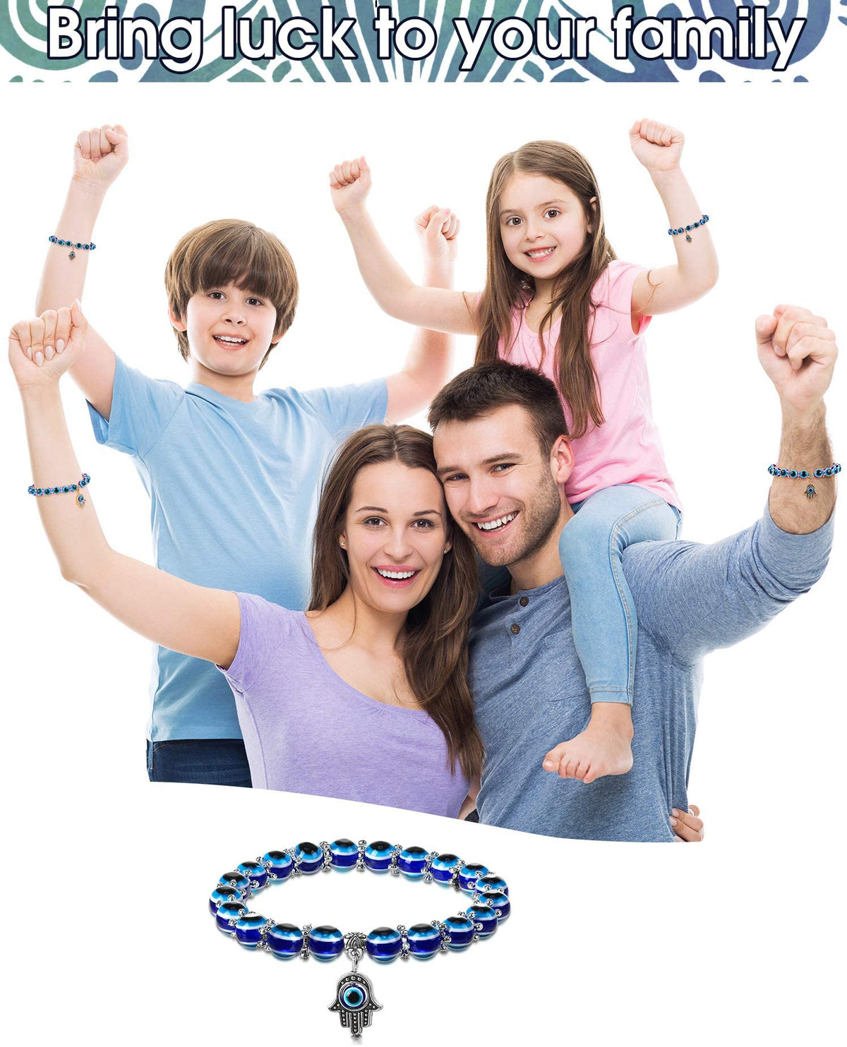 JUVJEW Initial Evil Eye Bracelets Chakra Crystal Bracelet Letter V Beads Lava Stone Bracelets Essential Oil Diffuser Hamsa Amulet Protective Jewelry (V)