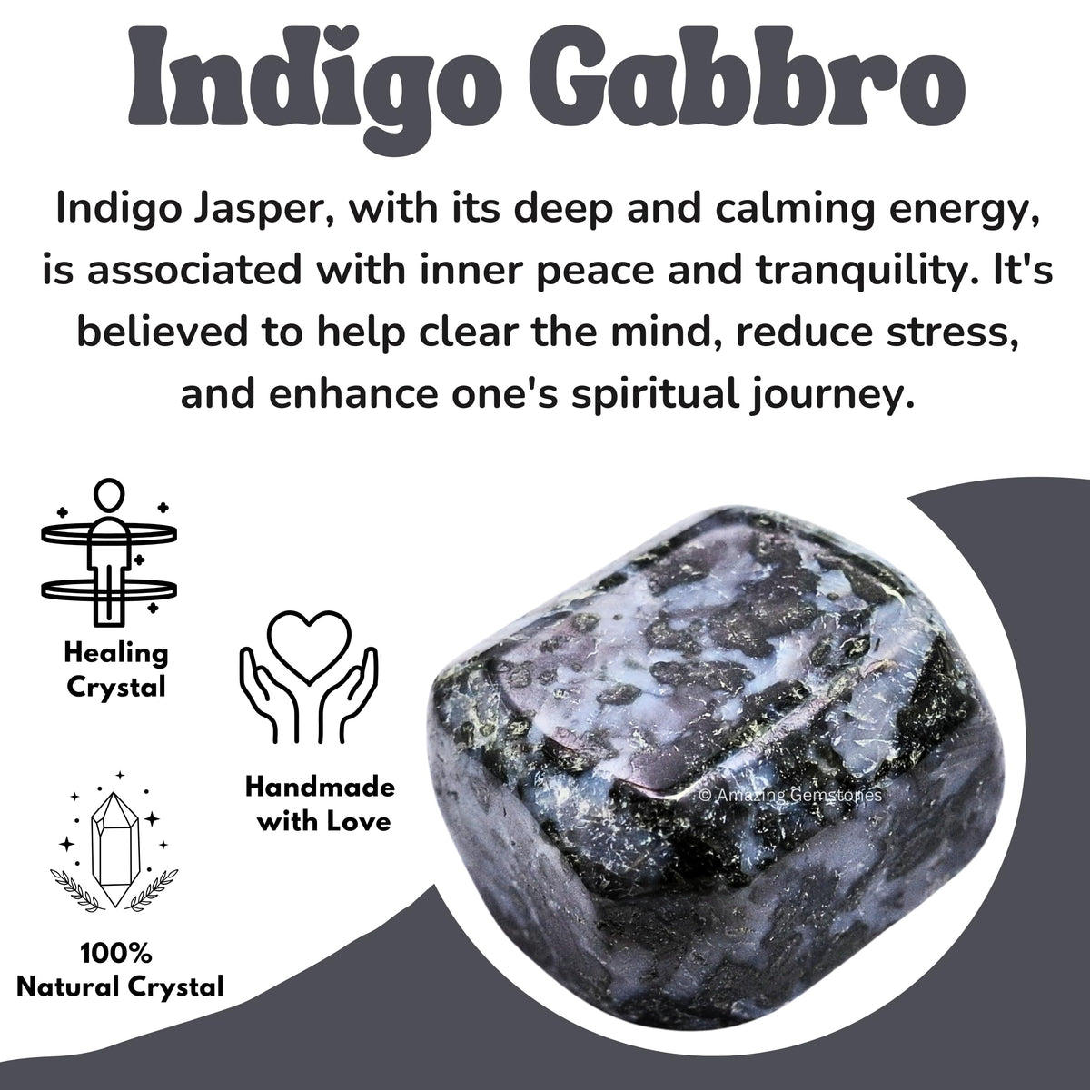 Amazing Gemstone Indigo Jasper Crystals and Healing Stones Tumbled - 1000+ Carats Indigo Jasper Stone, Natural Healing Stones for Energy Balance, Stress Relief - Premium Polished Gems Rocks