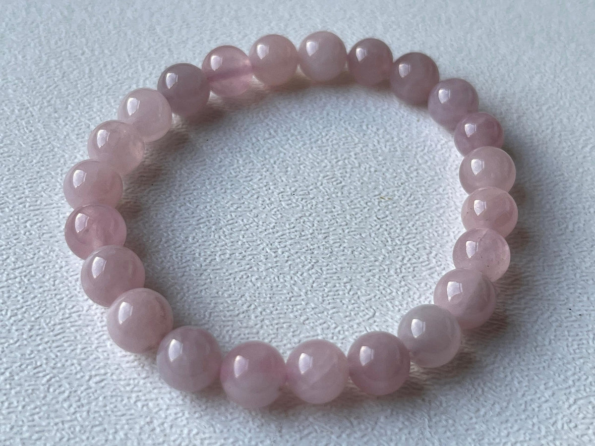 GAF TREASURES Rose Quartz Crystal Bead Bracelet, Genuine Rose Quartz Bracelet, Healing Crystal Bracelet Gift for Men & Women (1)