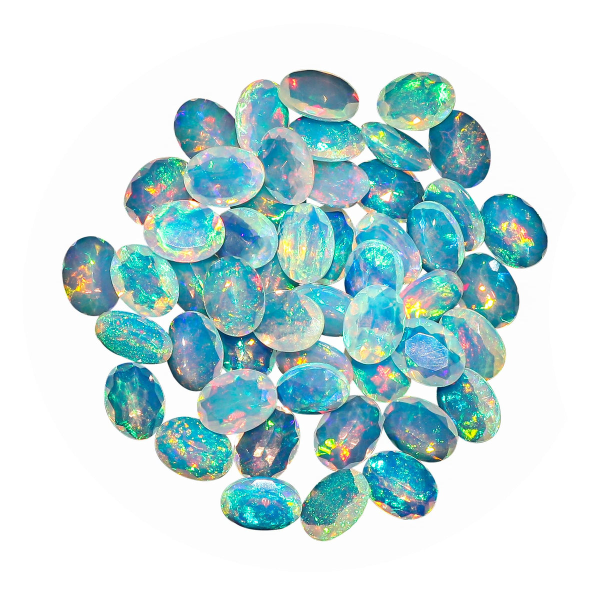 2 Pcs, 8X6 MM, YASHEE Natural Ethiopian Opal,Briliant Cut, Oval Shape, Jewelry Making Supply, Chakra Energy Healing Gemstone, Real Crystal, october Birthstone, Wholesale deal
