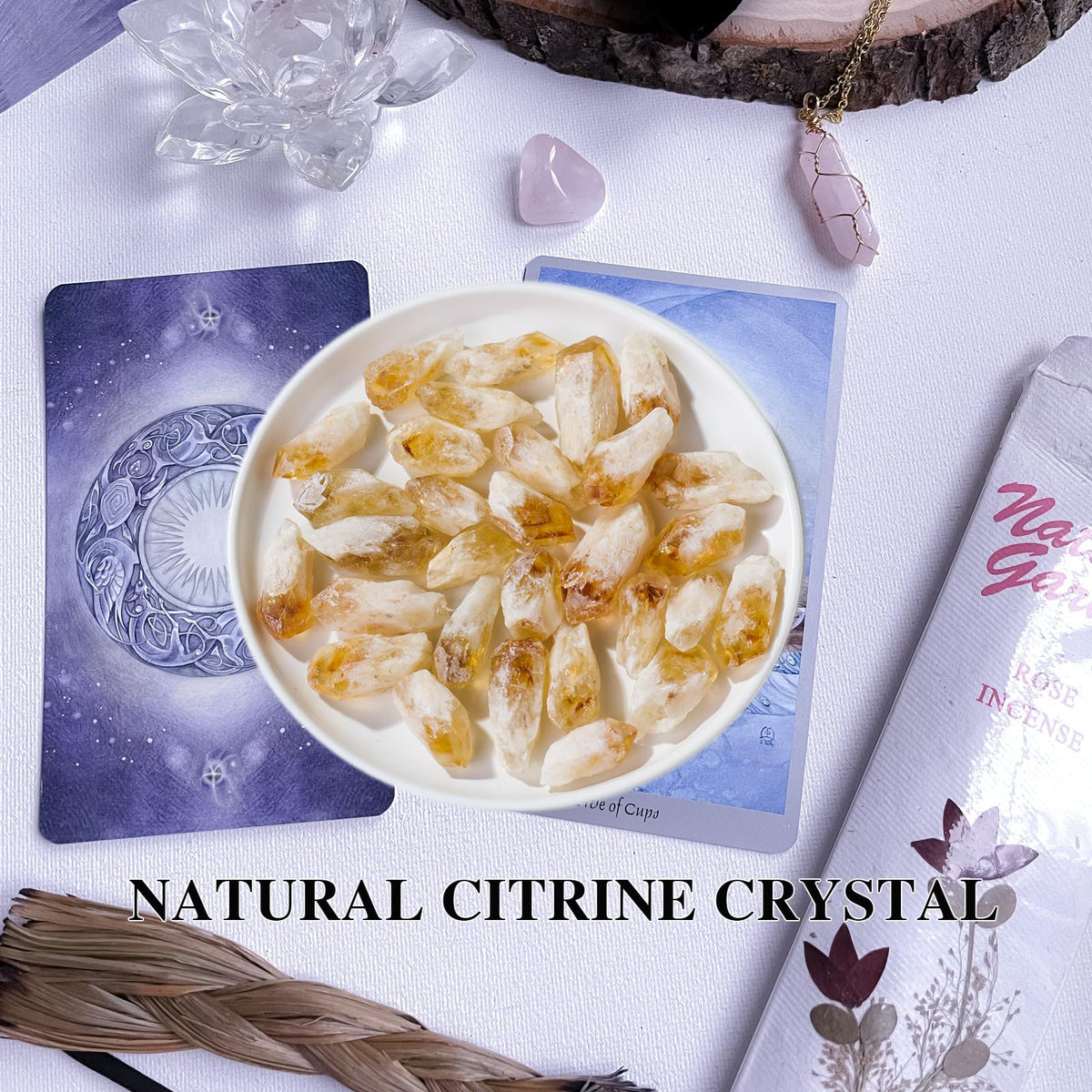 Apengshi 1/2 lb(230g) Natural Citrine Crystal Points Irregular Rough Crystal Stone Raw Crystal Gemstones Bulk Chakra Stones Meditation Reiki Collect Handmade DIY