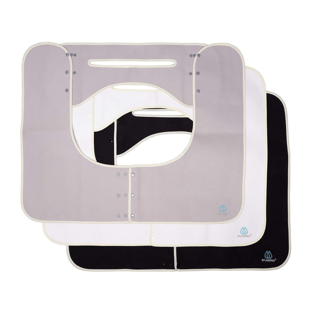 SPLASHPAD Sink Splash Guard - Home Essentials Faucet Mat for Clean and Dry Bathroom Counter - Absorbent Fast Drying Non Slip Protector - Soft Microfiber with Waterproof Rubber Grip - Washable - White