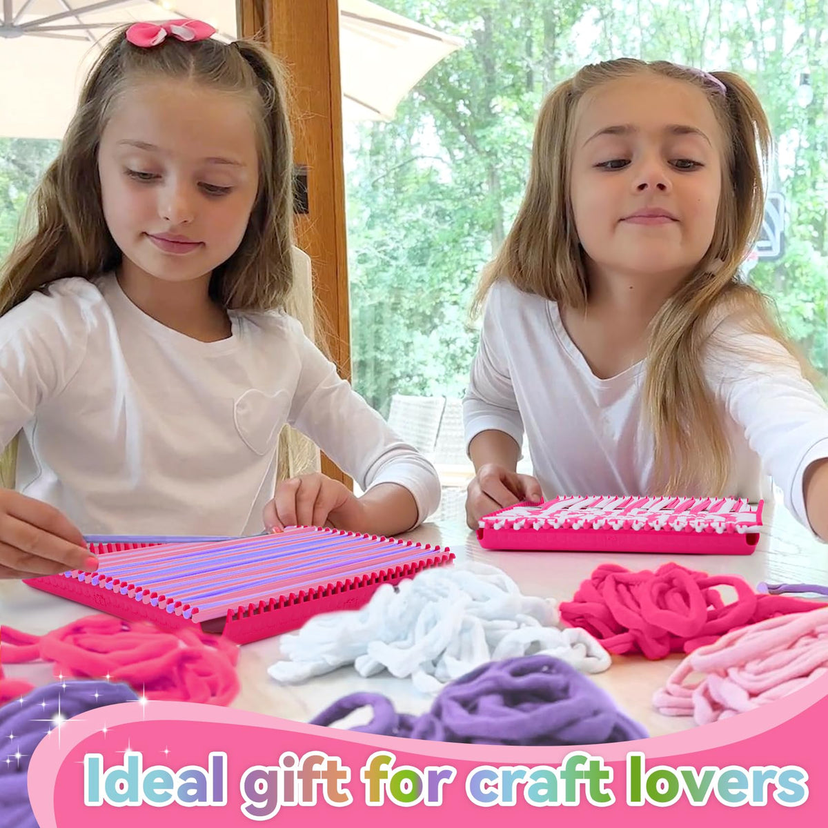 Pro 10 Inch Potholder Loom Kit for Kids & Beginners, Large Weaving Loom Crafts for Girls Age 6-12 Year Old & Adults, Gift Ideas for Birthday & Christmas, 112 Delicate Loops to Make 2 Pot Holders