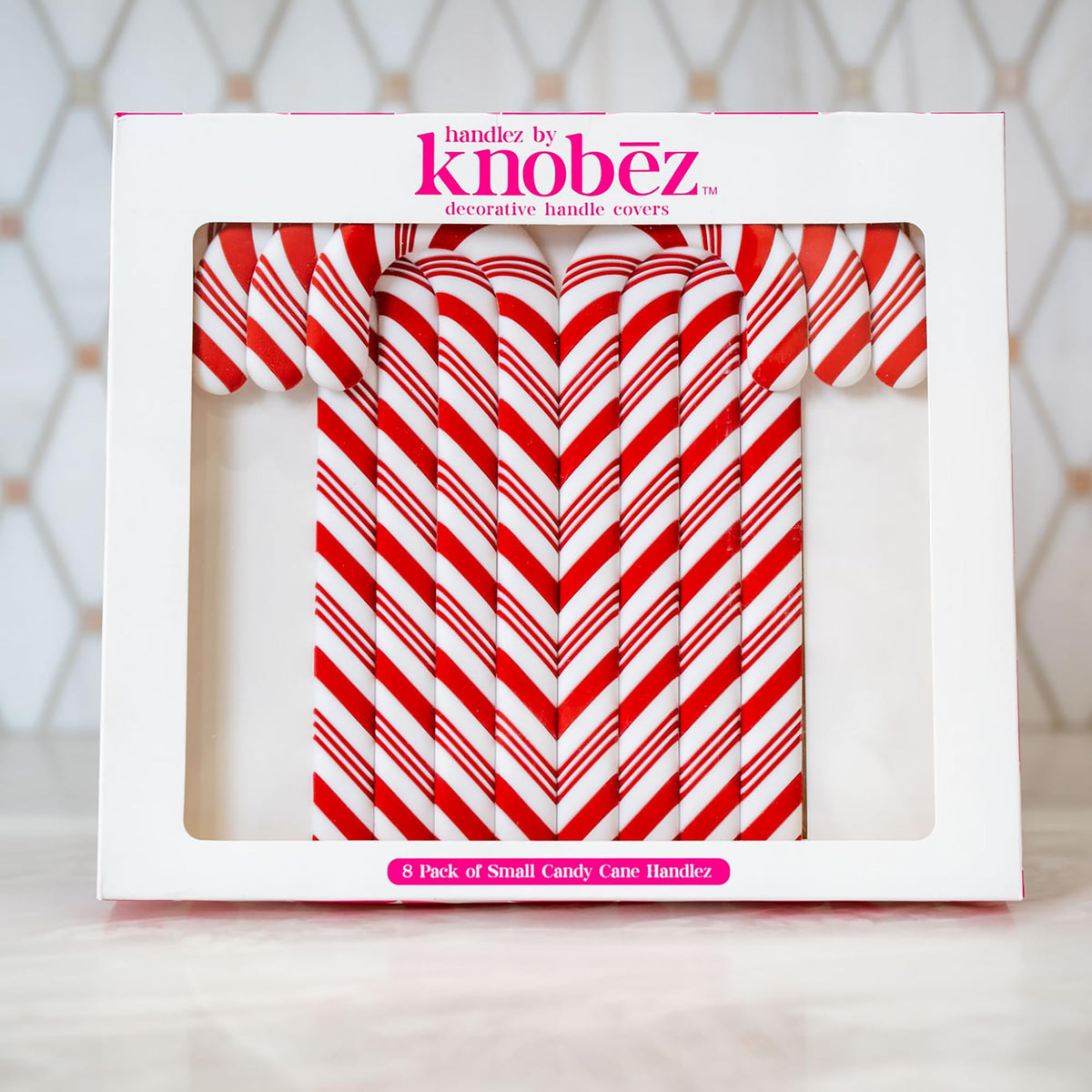 Knobēz Handlez 8pk Small Candy Cane Decorative Drawer Handle Covers