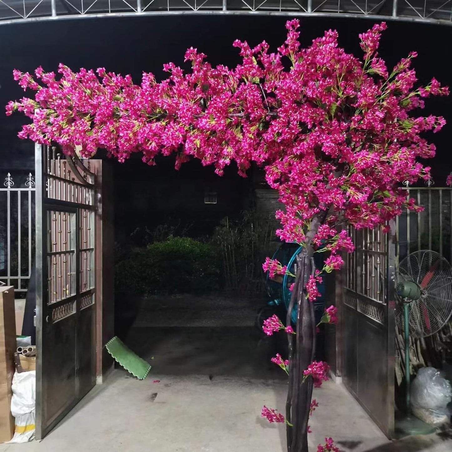 Quepiem Large Pink Artificial Bougainvillea Tree Artificial Tree for Landscape and Venue Decoration - Indoor Outdoor Use (2.5x2m)