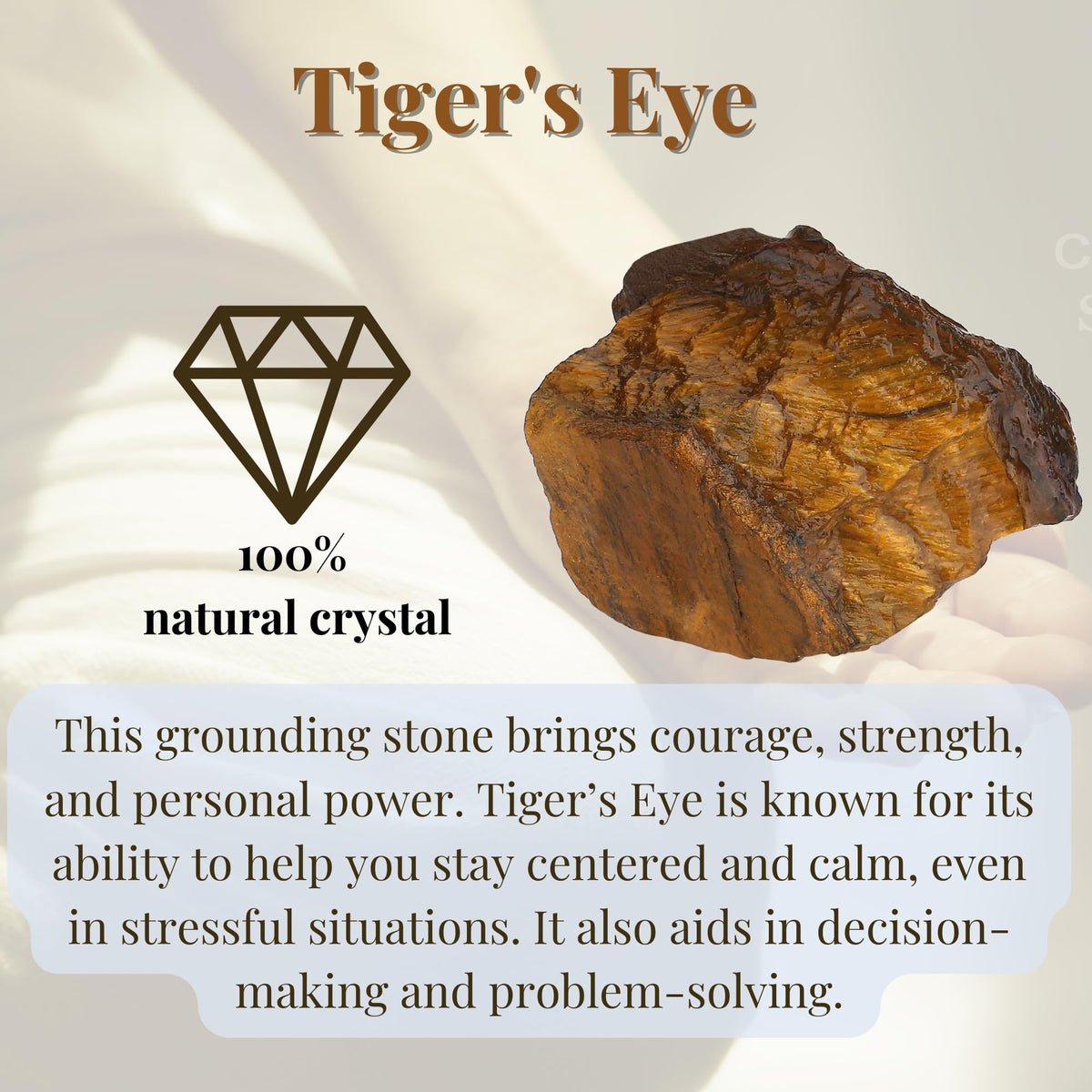 XIANNVXI Tigers Eye 1.8-2.2" Large Raw Crystals and Healing Stones Natural Rough Crystal Rocks for Decor Gifts Tumbling Cabbing Polishing Fountain Rocks 1PCS