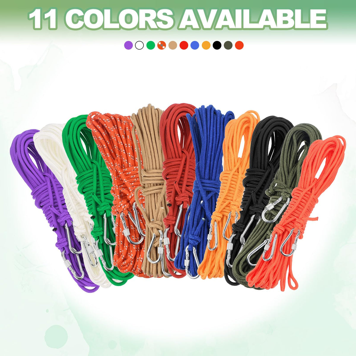 MECCANIXITY Hollow Braided Polypropylene Anchor Rope with Hook, 1/4 Inch 33ft Nylon Floating Line for Marine Pool Life Boat Anchor Rope, Black