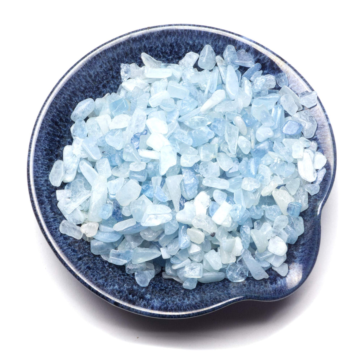 Cherry Tree Collection 1/2 Pound Polished Tumbled Gemstone Chips, Pebbles, Crystal Chips Bulk for Jewelry Making, Healing, Plants, Succulents, Aquariums, Decoration, Chakra (Aquamarine)