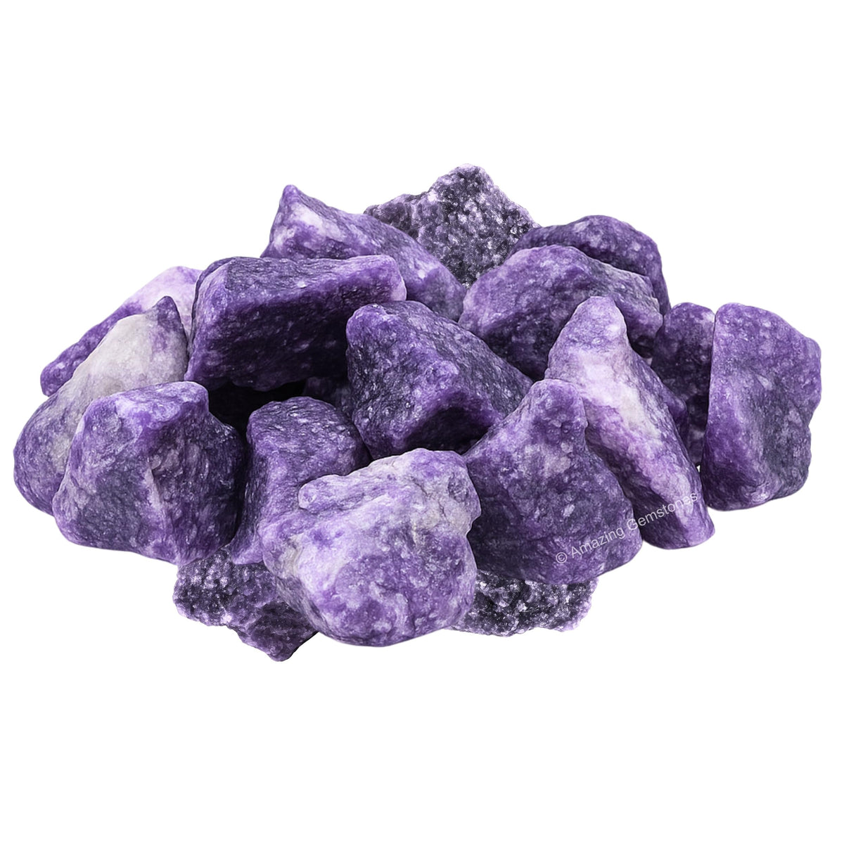 Amazing Gemstone 2 Pieces Lepidolite Raw Crystals and Healing Stones, Natural Rocks for Tumbling and DIY Raw Stones and Crystals