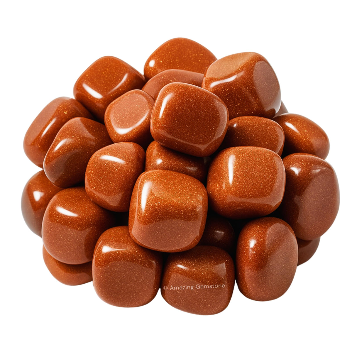 Amazing Gemstone Red Goldstone Crystals and Healing Stones Tumbled - 1000+ Carats Red Goldstone Stone, Natural Healing Stones for Energy Balance, Stress Relief - Premium Polished Gems Rocks