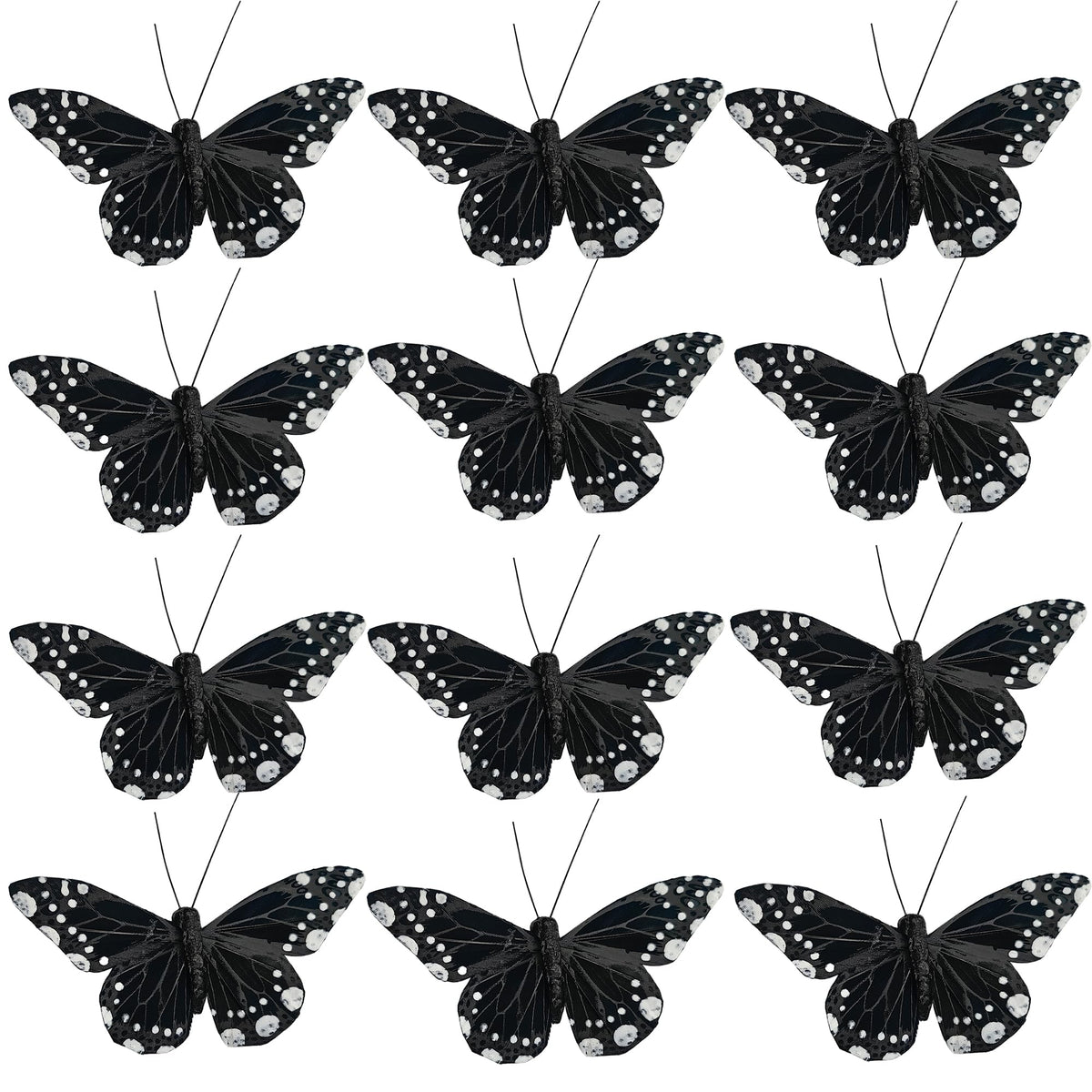YCHTEWY- 12 pcs Black Butterflies Party Decorations Halloween Decoration Home Decoration…