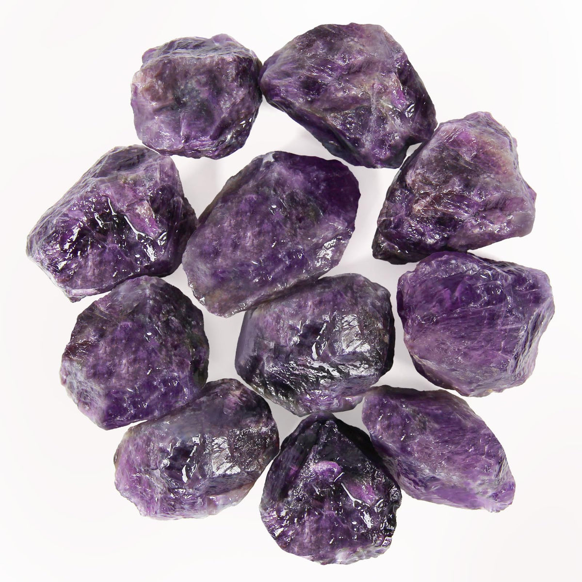 1.1lb Bulk Raw Deep Amethyst Stone Rough Crystal-Natural Raw Stones Crystal for Tumbling, Cabbing, Fountain Rocks, Decoration, Polishing, Wire Wrapping, Wicca & Reiki Crystals Healing