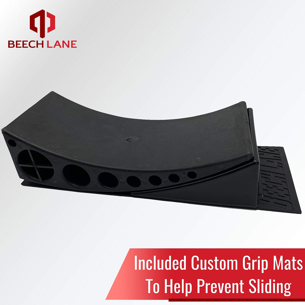 Beech Lane Camper Leveler 2 Pack with Carrying Bag - Precise Camper Leveling, Includes Two Curved Levelers, Two Chocks, Two Rubber Grip Mats, and A Carrying Bag, Patented