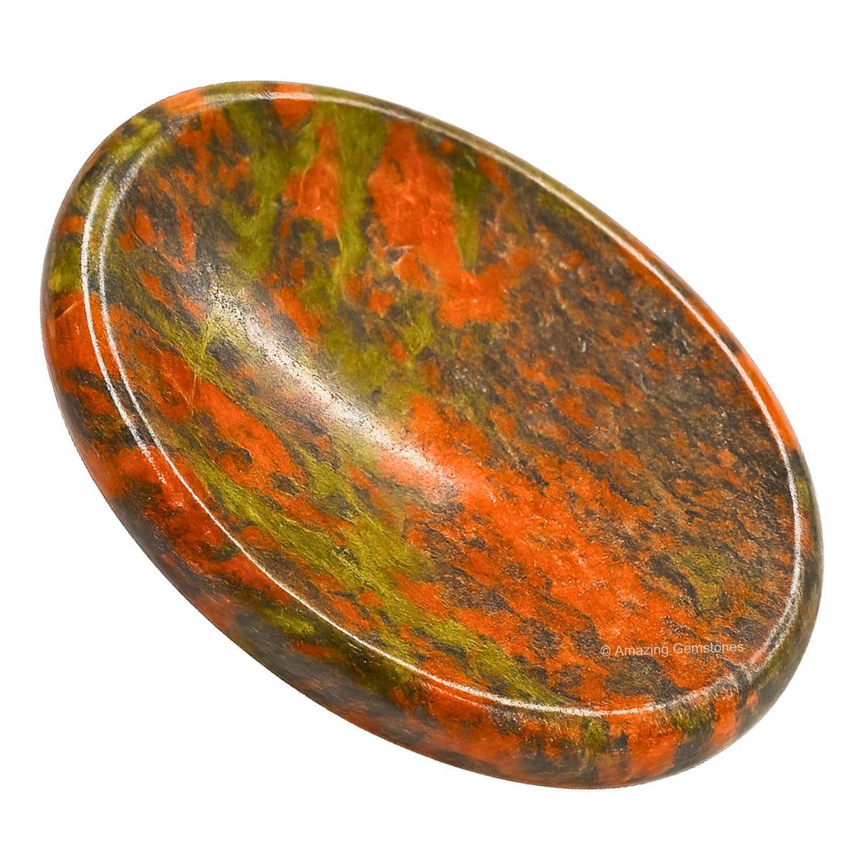 Amazing Gemstone Unakite Worry Stone Crystals and Healing Stones - Worry Stones for Stress Relief - Piedra Crystal Fidget for Meditation, Calming, Relaxation - Unique Stocking Stuffers