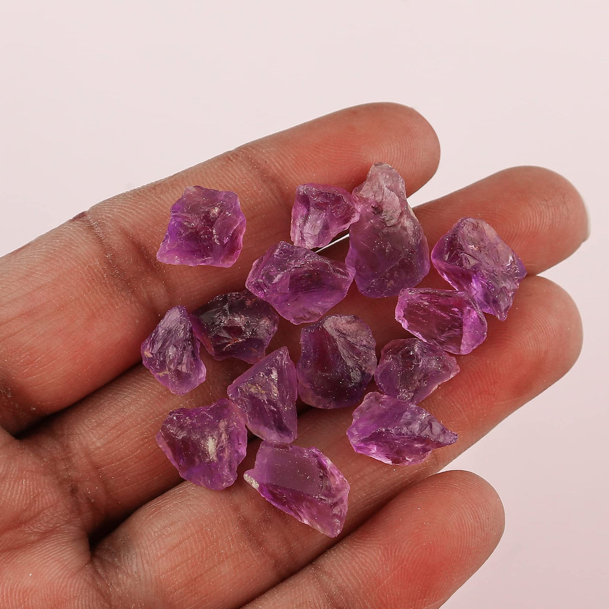 Natural Raw Amethyst Crystals Bulk - 100 Carat Rough Gemstones (10–20mm) for Reiki Healing, Chakra Balancing, Meditation, Wicca, Jewelry Making, Tumbling, and Home Decor – Natural Purple Stones