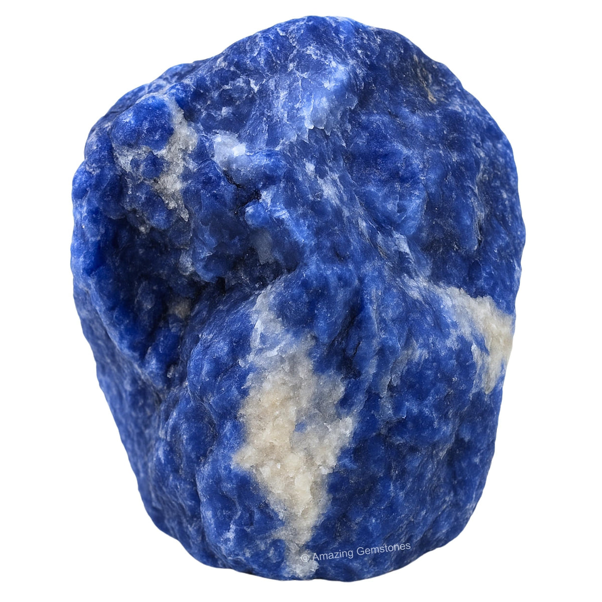 Amazing Gemstone 2 Pieces Sodalite Raw Crystals and Healing Stones, Natural Rocks for Tumbling and DIY Raw Stones and Crystals